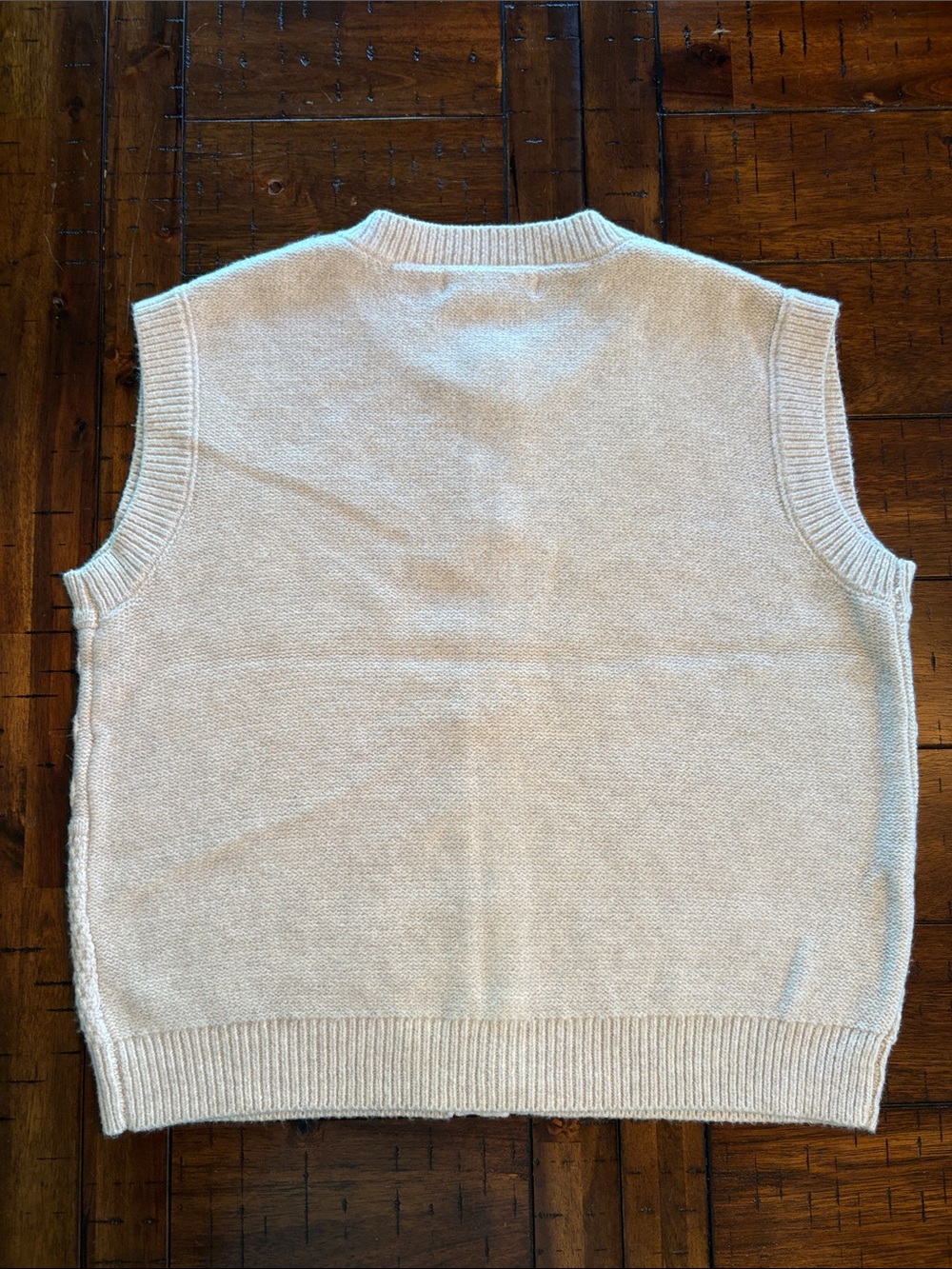 Artisan NY Cream Cable Knit Button Vest - Soft, Quiet Luxury, Classic Sz S - Picture 7 of 7